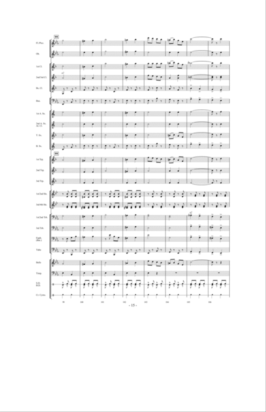 Prestissimo Prestissimo Concert Band scores gallery preview page 14