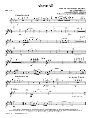 Book cover for Above All (arr. Mark Brymer) - Flute 1