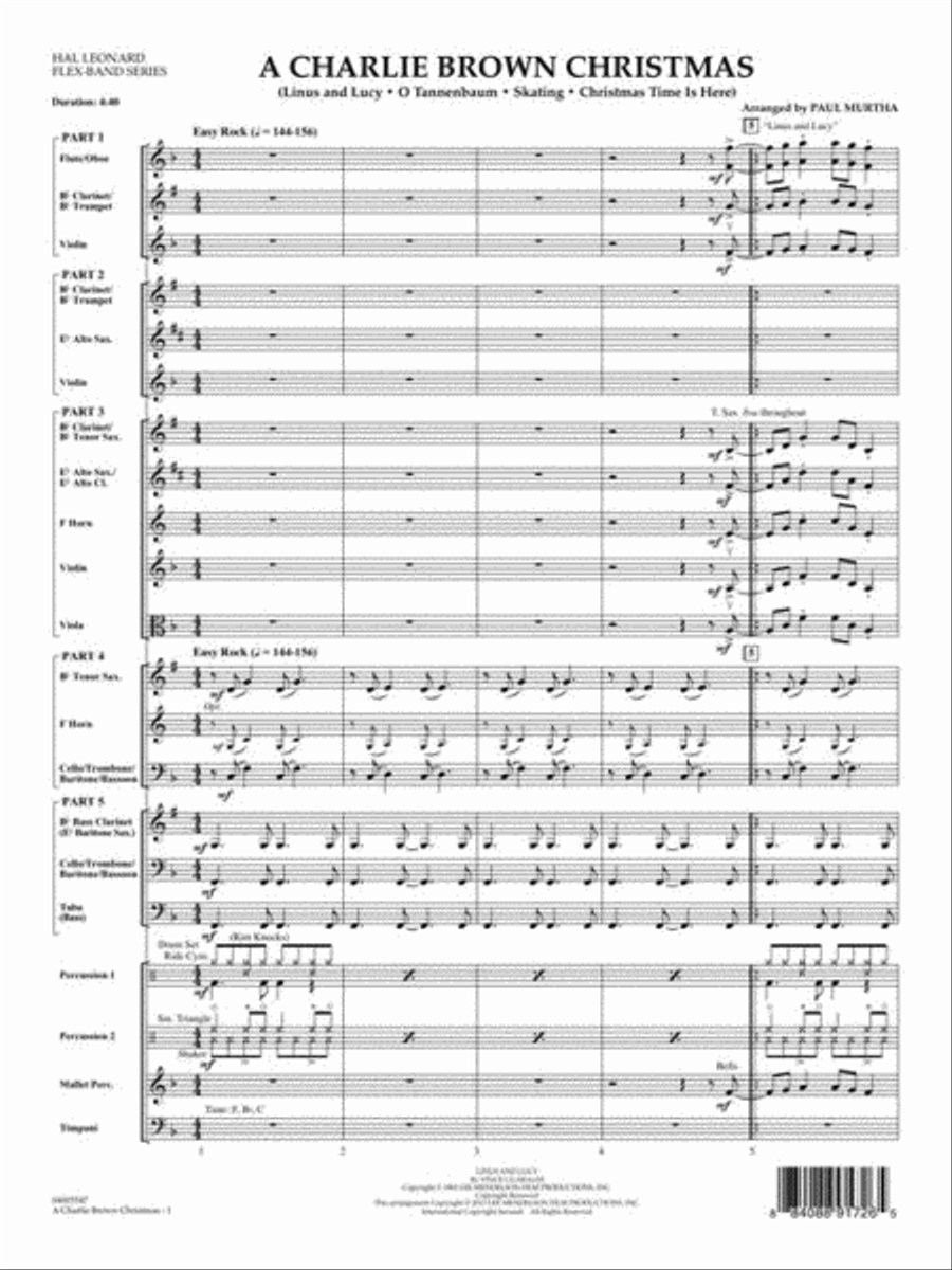 A Charlie Brown Christmas Concert Band scores gallery preview page 3