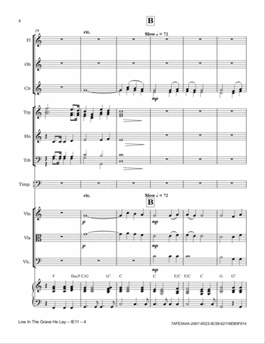 Low In The Grave He Lay (Up From The Grave He Arose) Full Orchestra scores gallery preview page 4