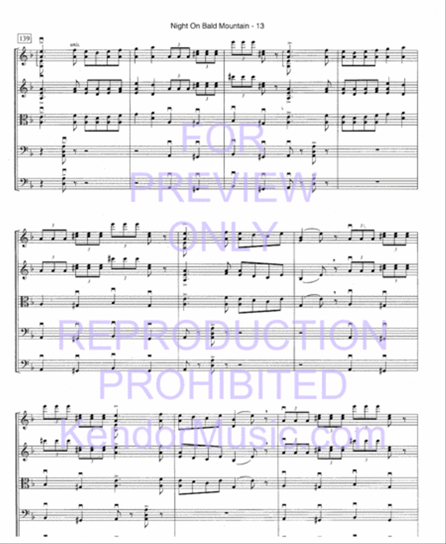 Night On Bald Mountain (Full Score) String Orchestra scores gallery preview page 16
