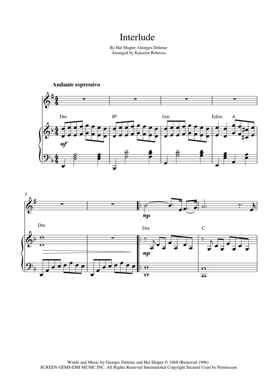 Interlude Trumpet Solo scores gallery preview page 1