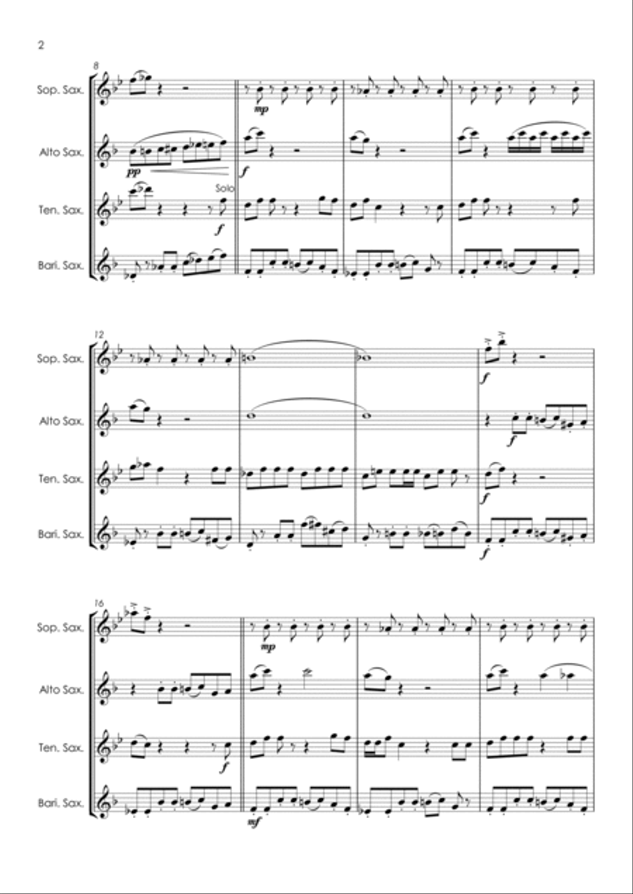 House Of Fun Saxophone Quartet scores gallery preview page 6