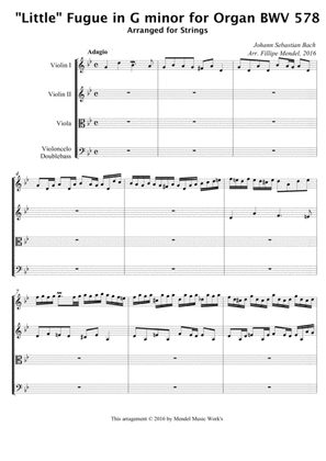 "Little" Fugue in G minor for Organ BWV 578