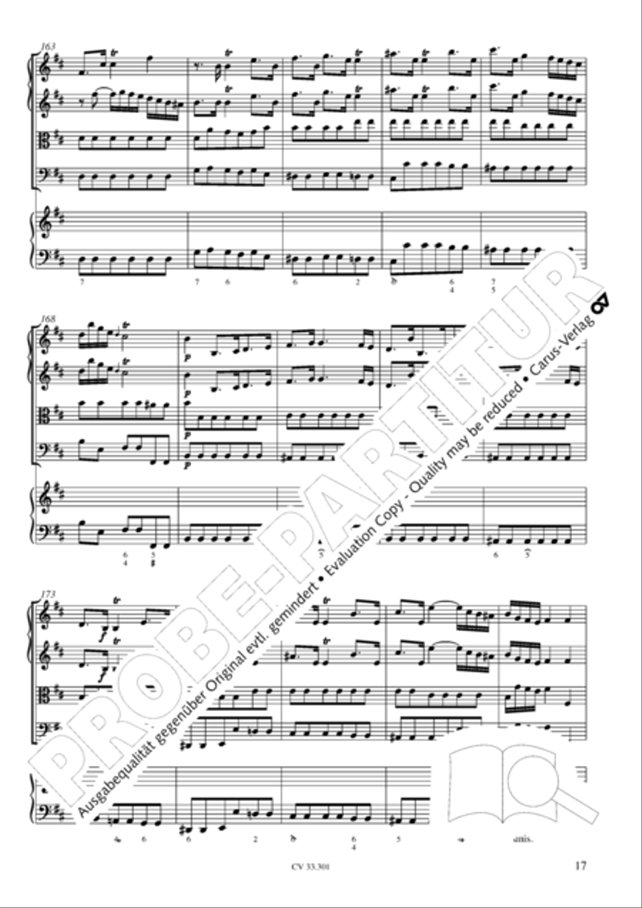 Concerto per il Cembalo in D Cello scores gallery preview page 18