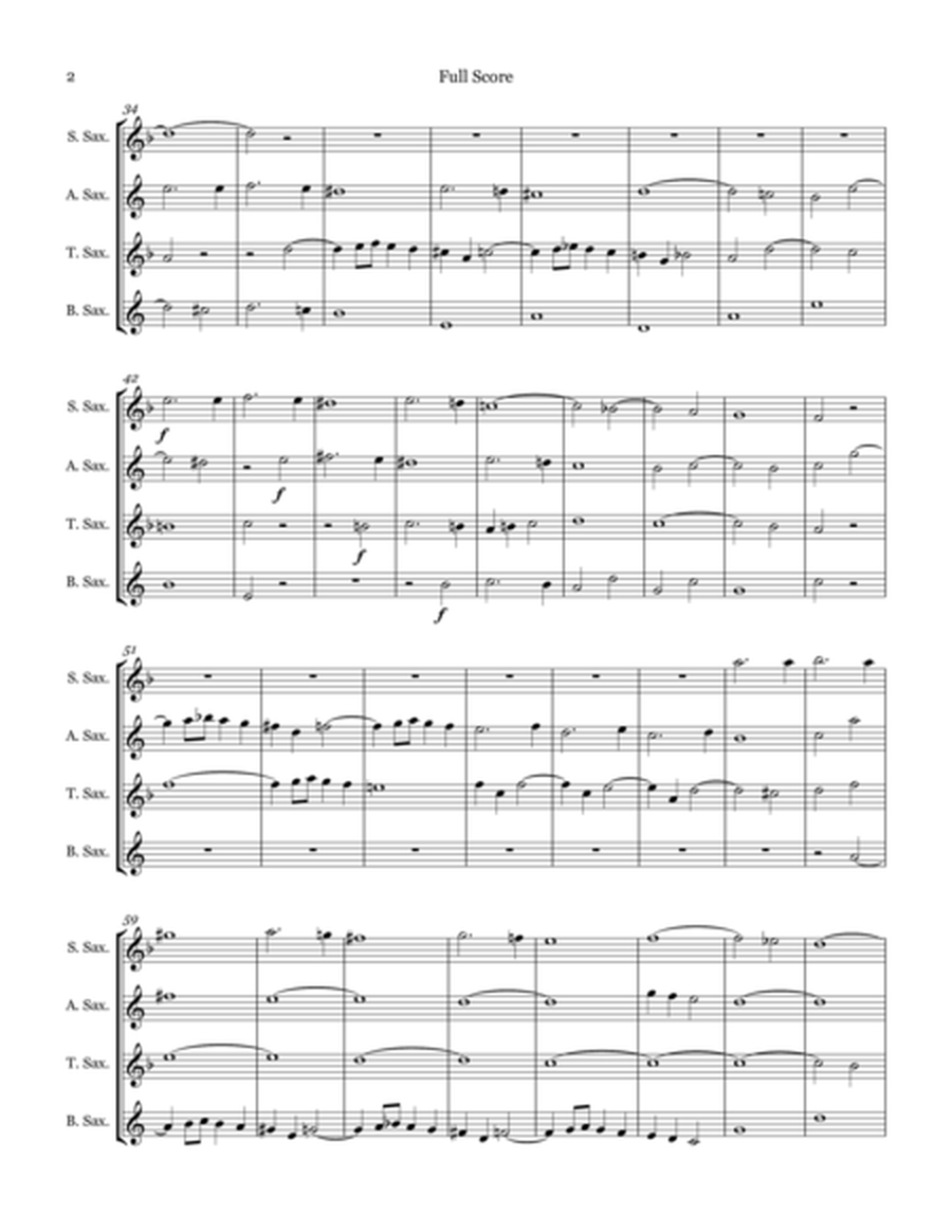 Fugue in C Minor for Saxophone Quartet (SATB) image number null