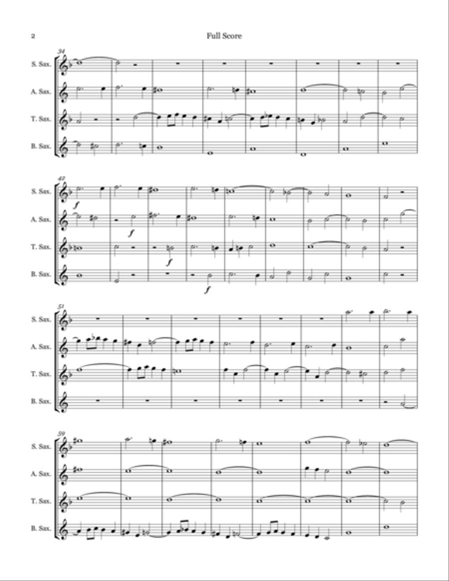 Fugue in C Minor for Saxophone Quartet (SATB) Fugue in C Minor for Saxophone Quartet (SATB) Saxophone Quartet scores gallery preview page 3