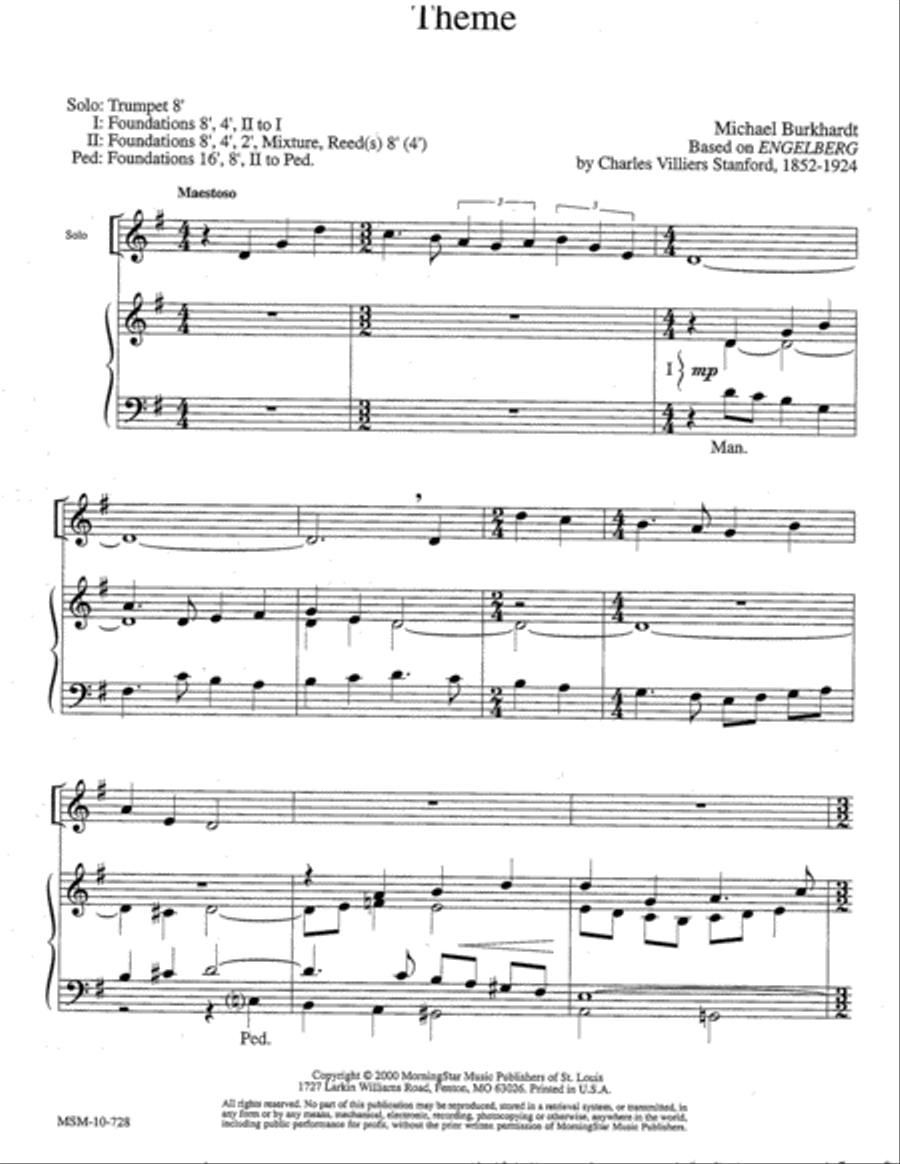 Engelberg (Theme & Variations) Organ scores gallery preview page 2
