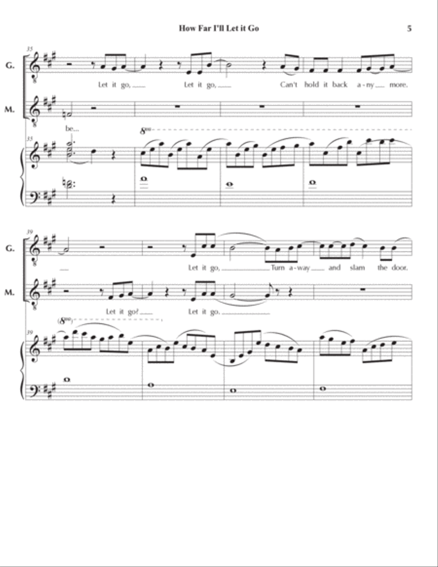How Far I'll Go Tenor Voice scores gallery preview page 5