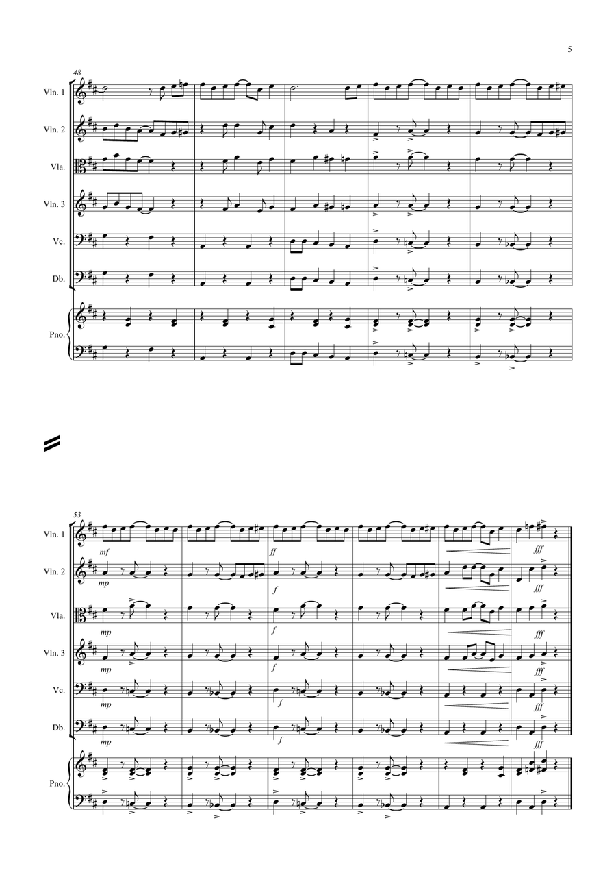 The Entertainer for String Orchestra String Orchestra scores gallery preview page 5