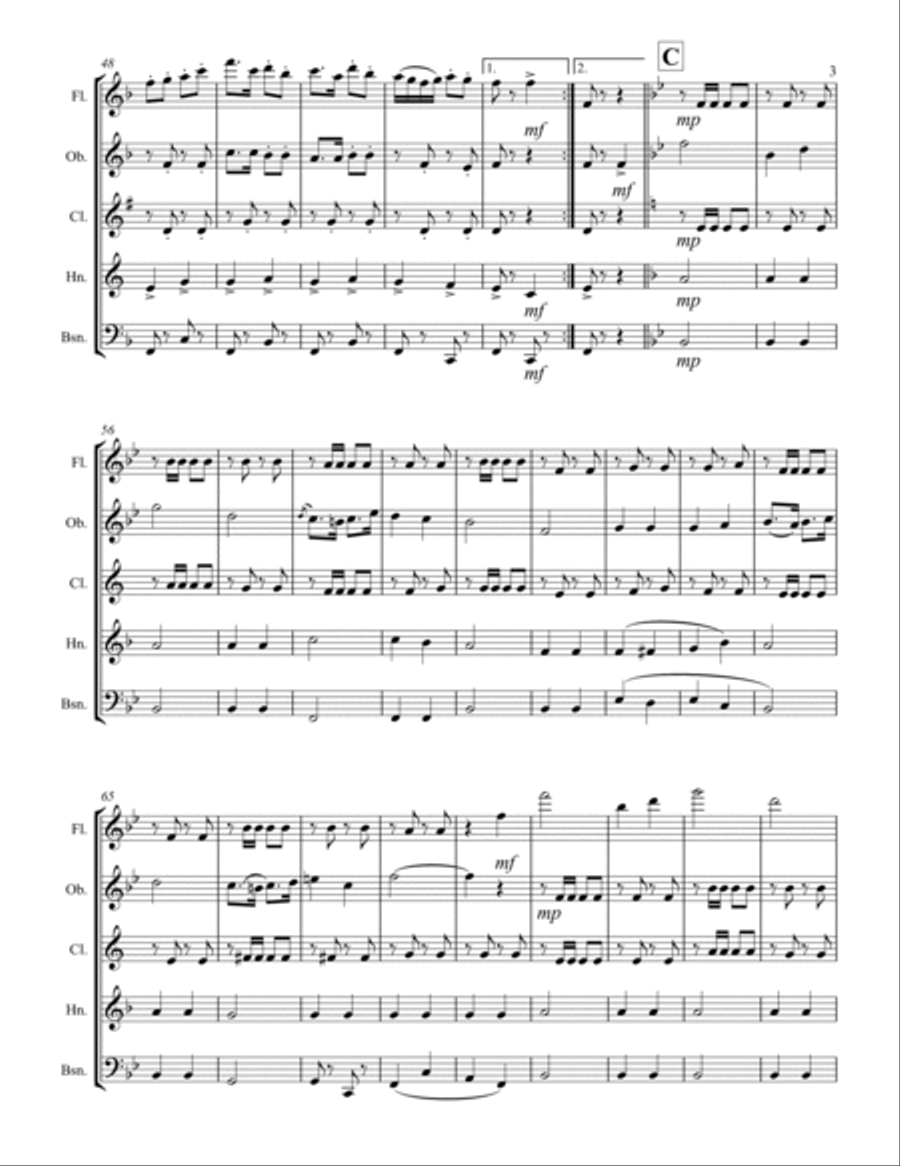 March – The Fairest of the Fair (for Woodwind Quintet) Woodwind Quintet scores gallery preview page 4