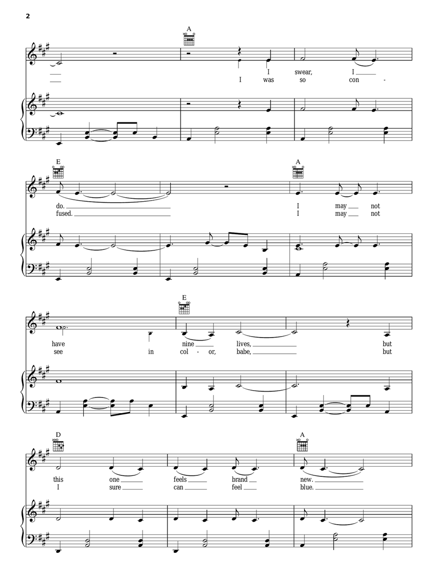 Barking At The Moon Piano, Vocal, Guitar scores gallery preview page 2