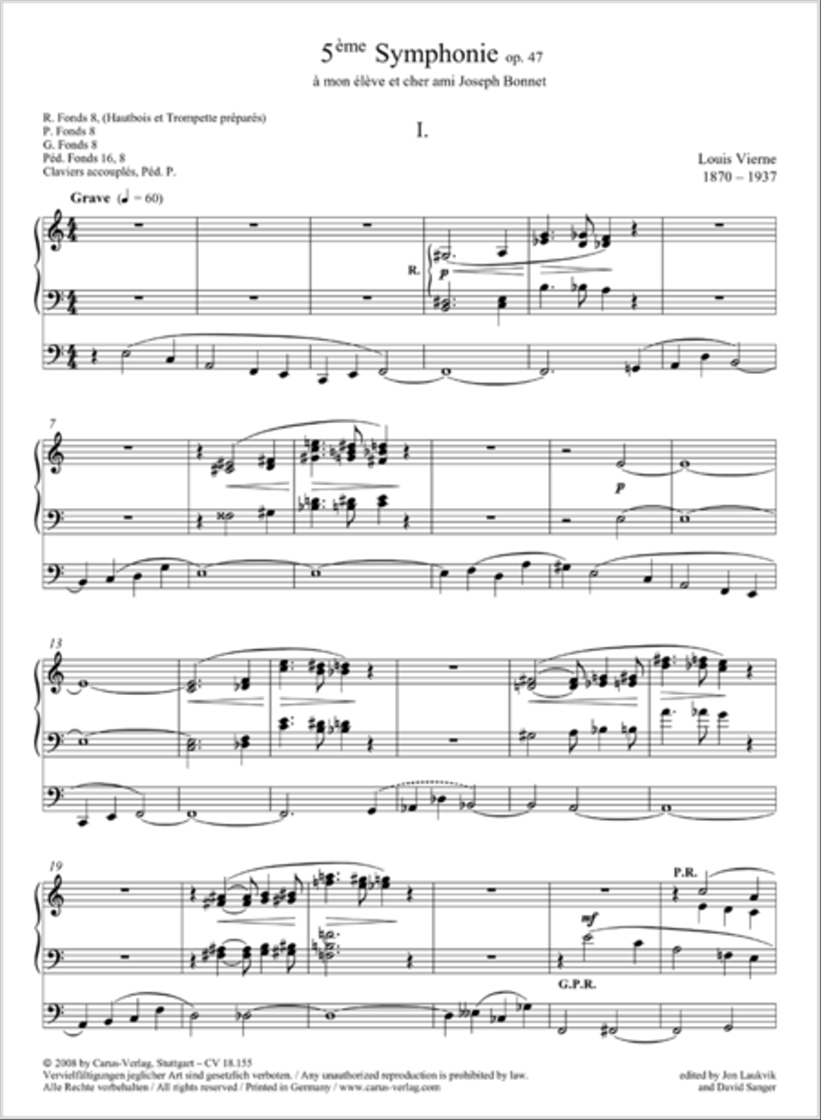 Symphonie Nr. 5 in a Organ scores gallery preview page 2