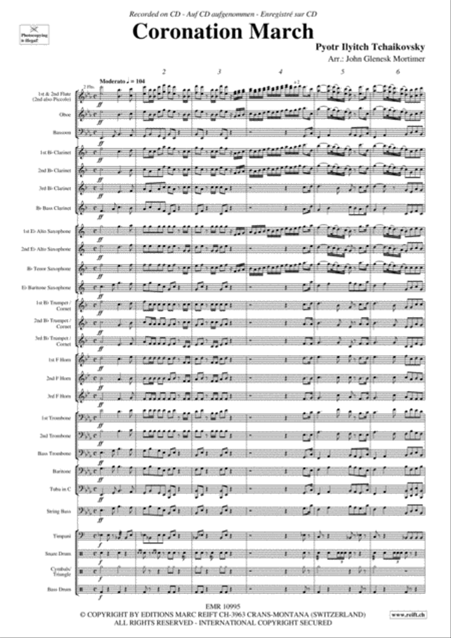 Coronation March Concert Band scores gallery preview page 4
