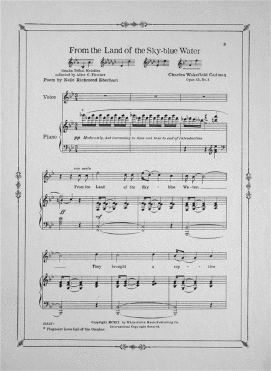 From the Land of the Sky-Blue Water (Four American Indian Songs) Voice scores gallery preview page 3