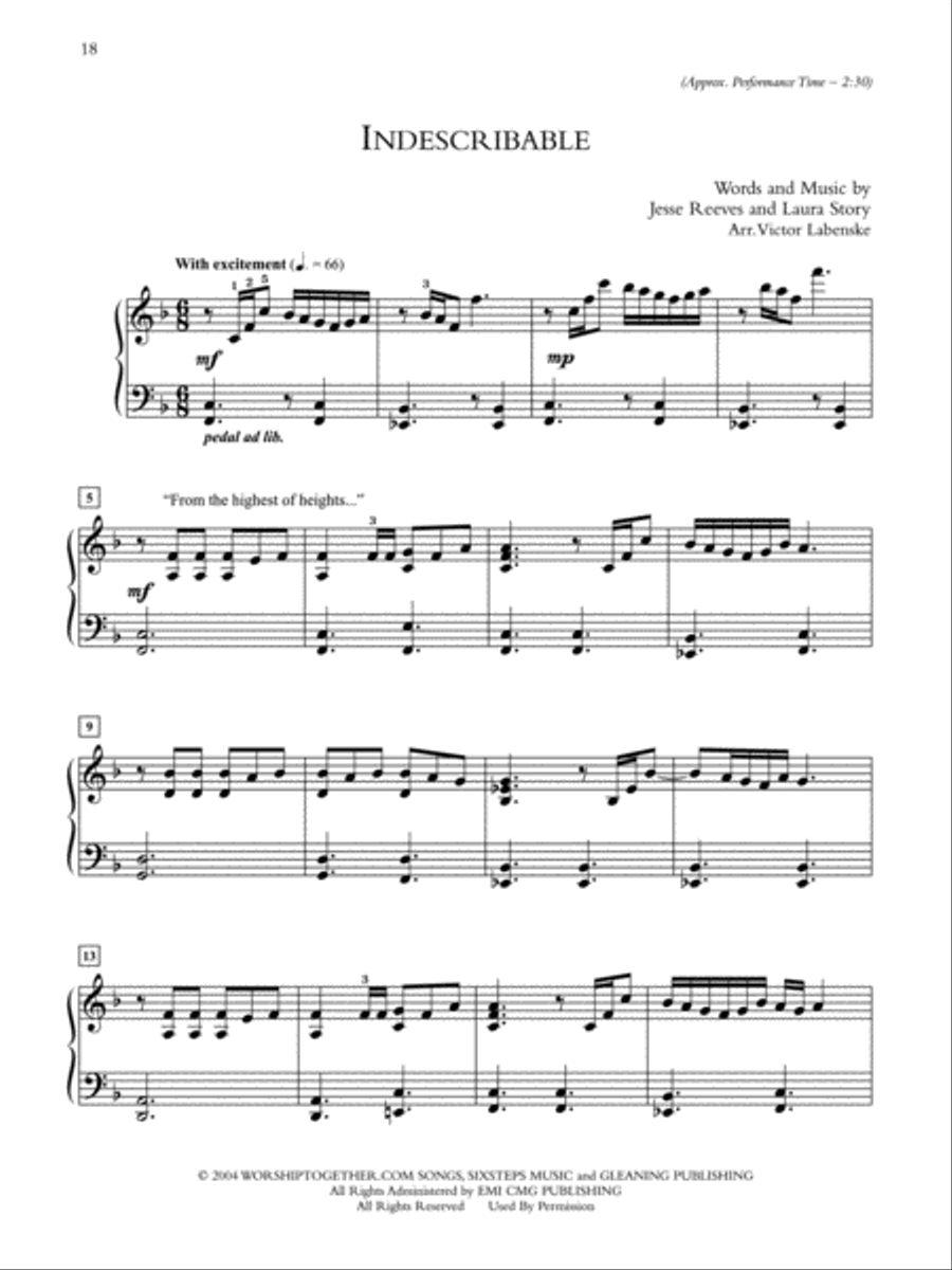 The Power of Worship The Power of Worship Piano Solo scores gallery preview page 3