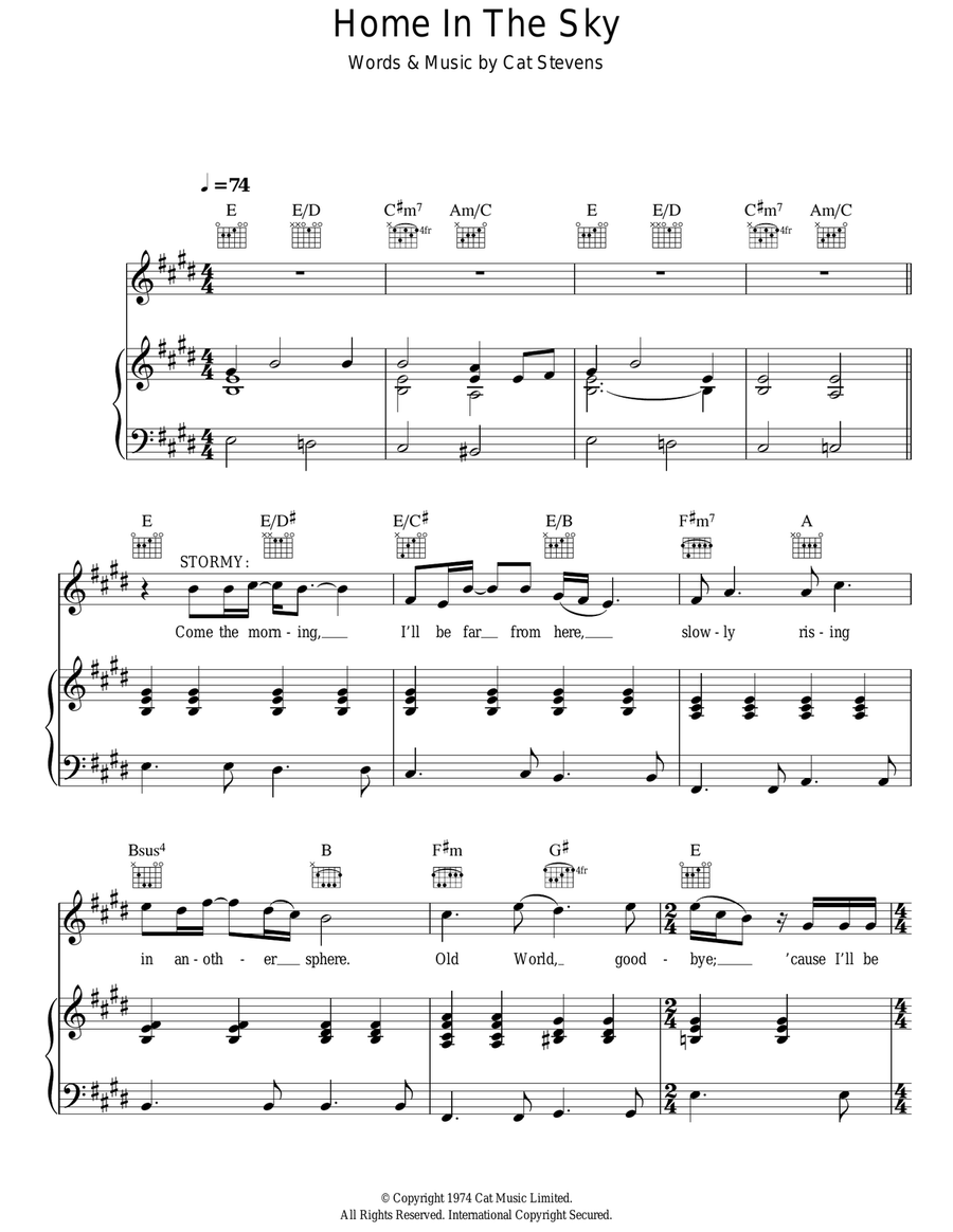 Home In The Sky Acoustic Guitar scores gallery preview page 1