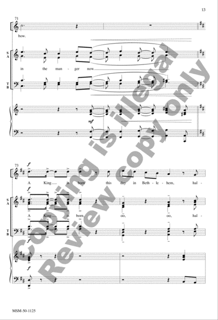 A King Is Born 4-Part scores gallery preview page 13