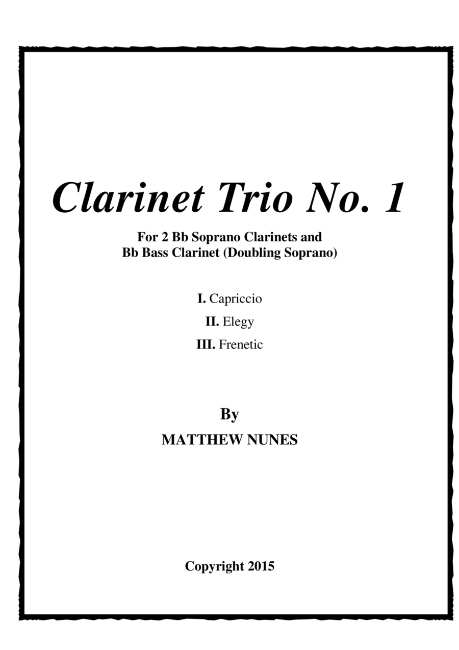 Clarinet Trio No. 1 Clarinet Trio scores gallery preview page 1
