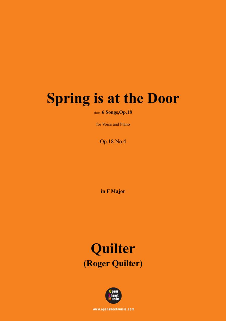 Quilter-Spring is at the Door,in F Major,Op.18 No.4 Voice scores gallery preview page 1