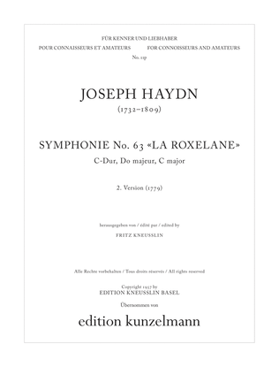 Symphony no. 63, 2nd version (1779)
