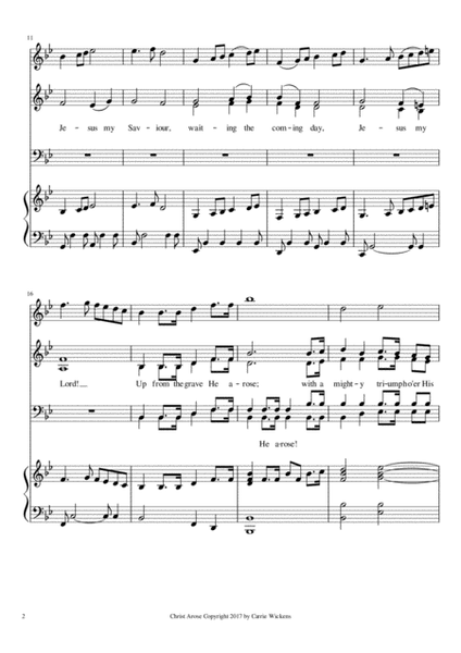 Christ Arose SATB by Robert Lowry 4-Part - Digital Sheet Music