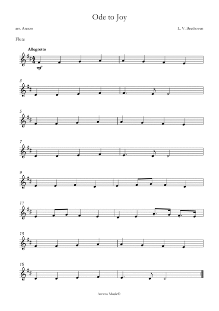 ode to joy flute and bassoon sheet music for beginners Woodwind Duet scores gallery preview page 2