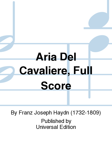 Aria Del Cavaliere, Full Score