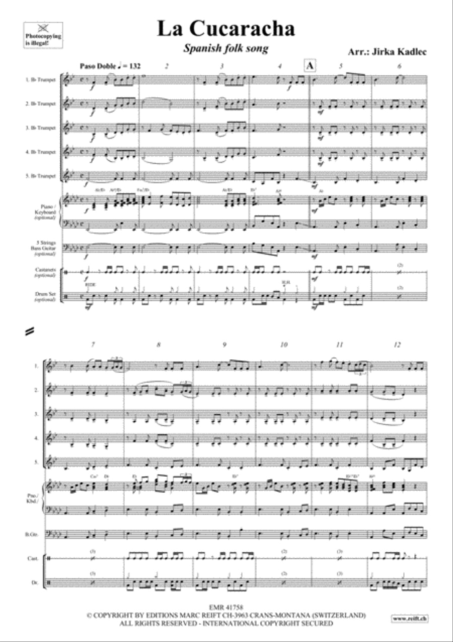 La Cucaracha Trumpet scores gallery preview page 3