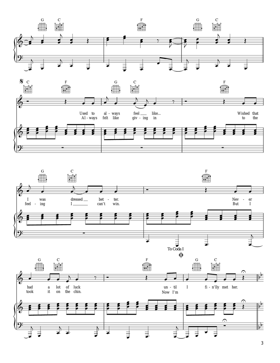 Losing Streak Losing Streak Piano, Vocal, Guitar scores gallery preview page 3