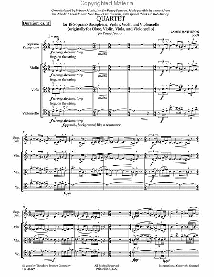 Quartet Quartet Chamber Music scores gallery preview page 4