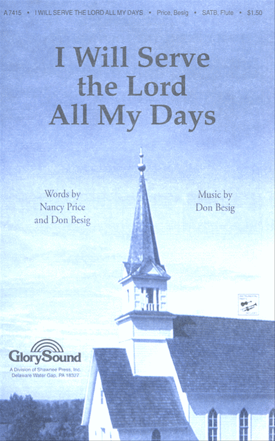 I Will Serve the Lord All My Days 4-Part scores gallery preview page 1