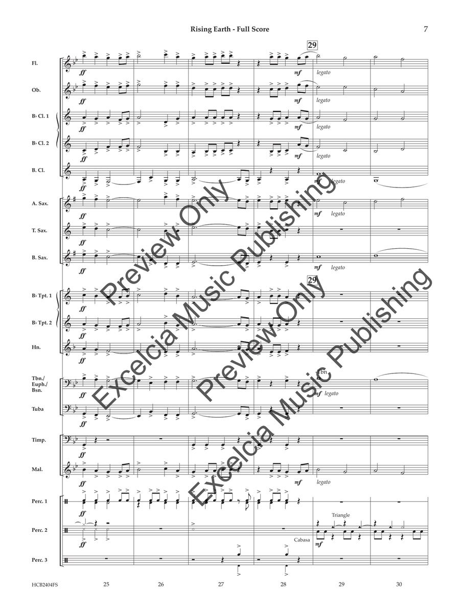 Rising Earth (Score) Concert Band scores gallery preview page 8
