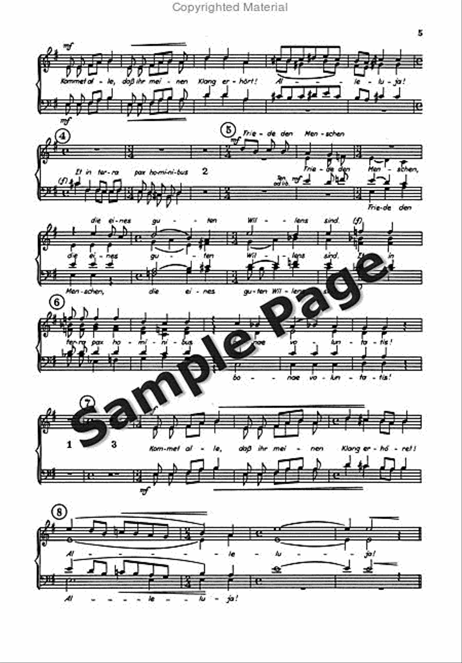 Ruf Und Mahnung Kantate Score SSA scores gallery preview page 6