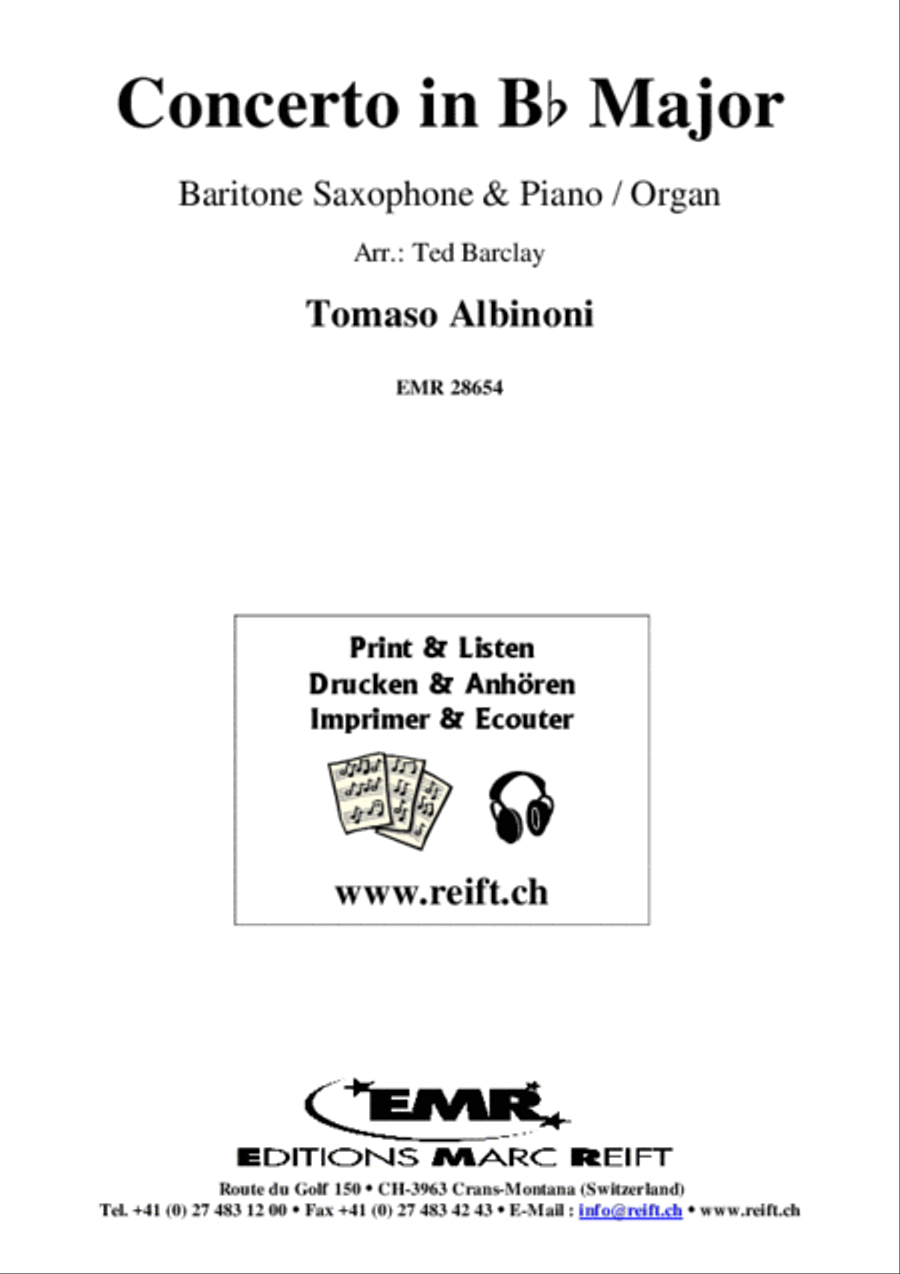 Concerto in Bb Major Baritone Saxophone scores gallery preview page 2