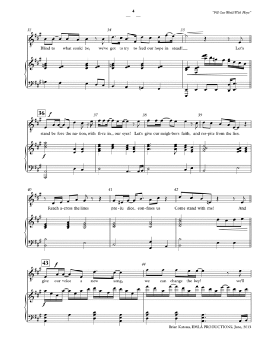 Fill Our World With Hope Voice scores gallery preview page 4