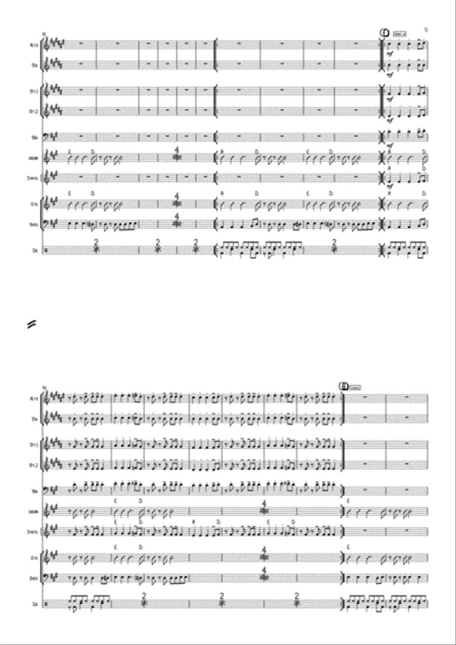 Walking On Sunshine Alto Saxophone scores gallery preview page 5