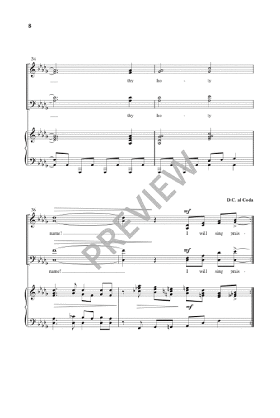 How Excellent Is Thy Name 4-Part scores gallery preview page 11