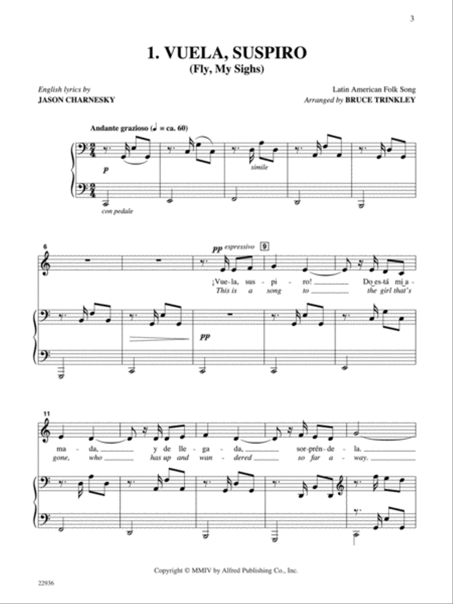 Nine Latin American Folk Songs Piano Solo scores gallery preview page 3