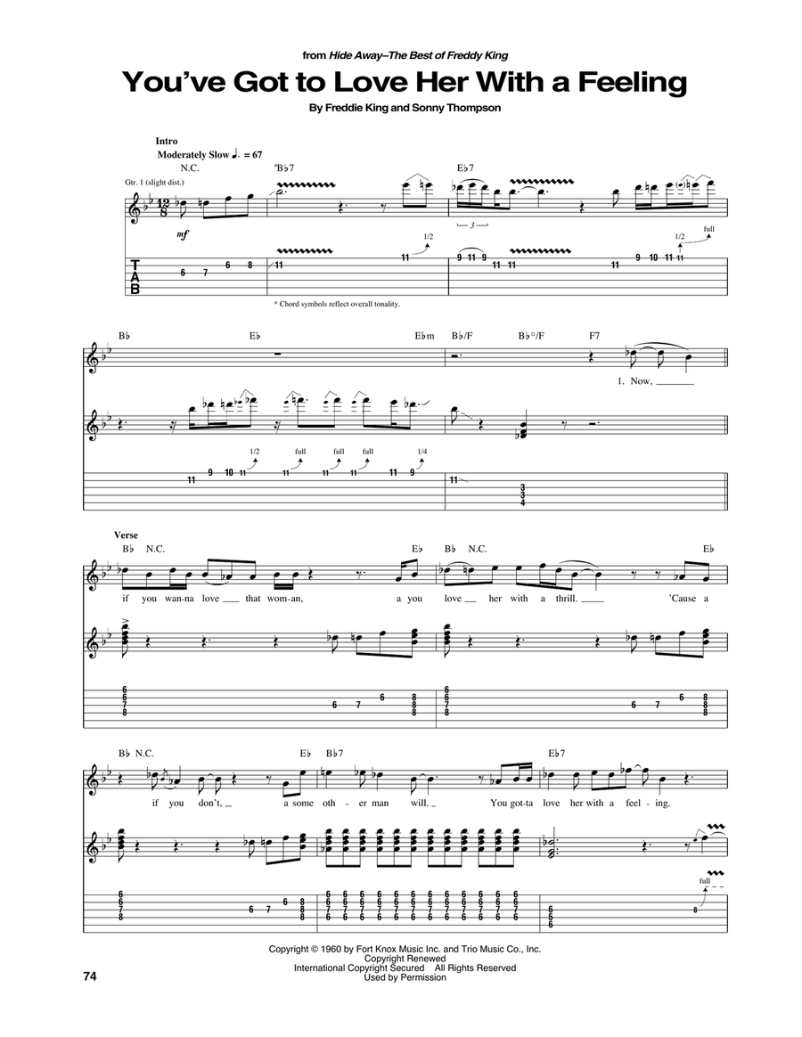 You've Got To Love Her With A Feeling Acoustic Guitar scores gallery preview page 1
