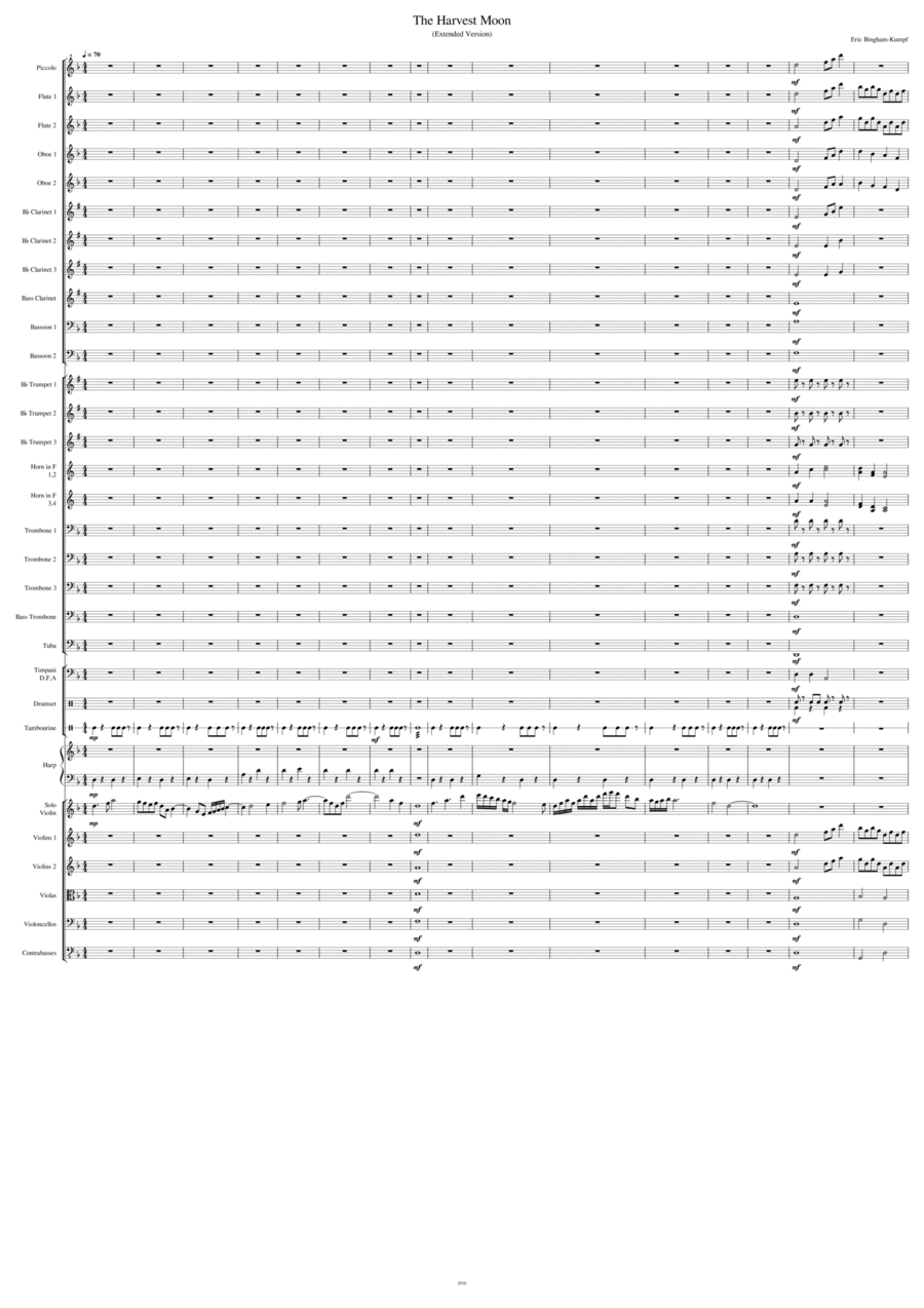 The Harvest Moon (Extended Version) Full Orchestra scores gallery preview page 1