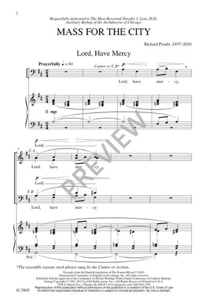 Mass for the City - Choral / Accompaniment edition