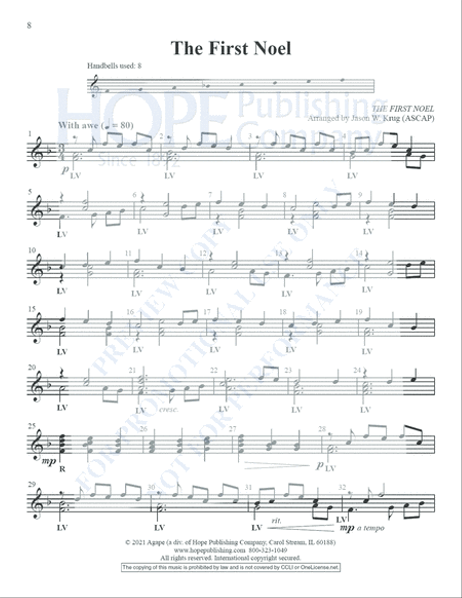 Small-ER But Mighty, Vol. 1 for Christmas Repoducible Handbell Choir scores gallery preview page 9
