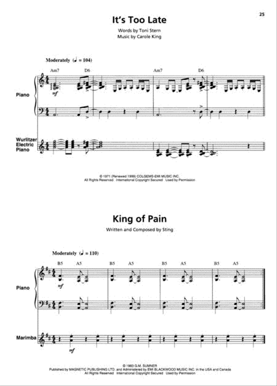 Famous Keyboard Intros - 2nd Edition Piano Solo scores gallery preview page 2