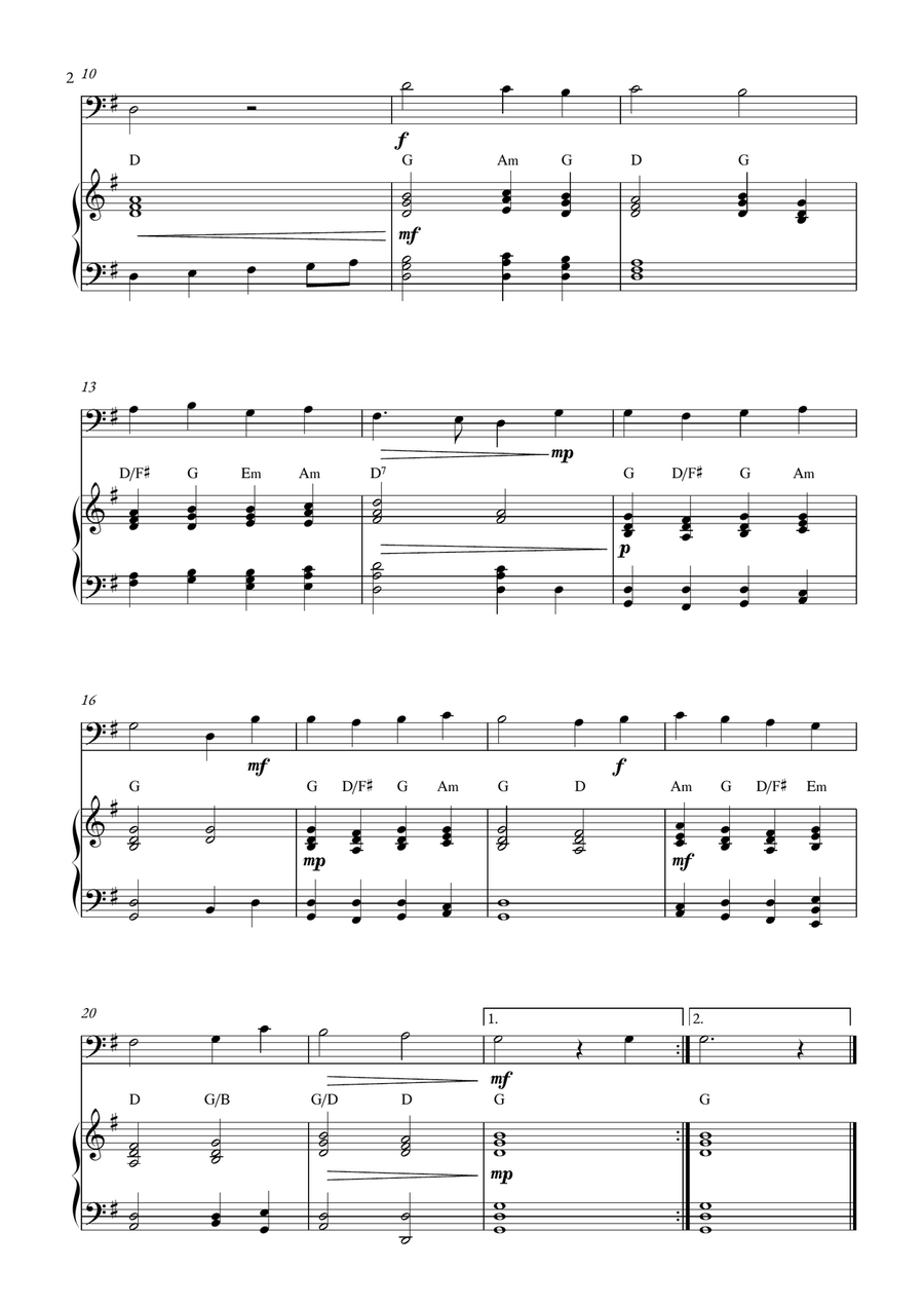 Adeste Fidelis Double Bass scores gallery preview page 2
