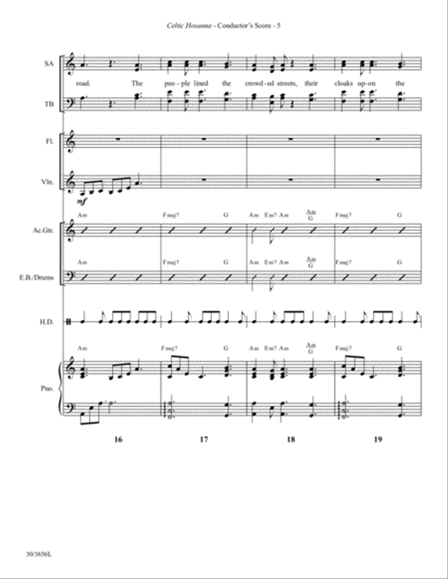 Celtic Hosanna - Instrumental Ensemble Score and Parts Choir scores gallery preview page 7
