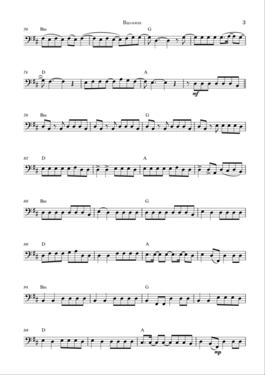 Despacito Bassoon Solo scores gallery preview page 3