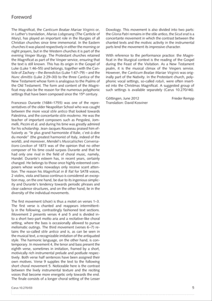 Magnificat in B flat major 4-Part scores gallery preview page 6