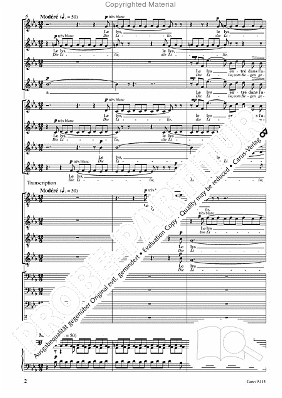 Trois Fragments de son Choir scores gallery preview page 3