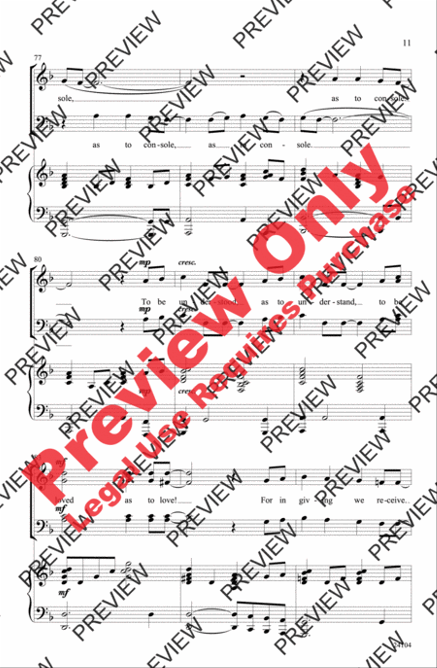 Instrument of Peace Instrument of Peace 4-Part scores gallery preview page 10